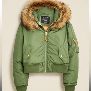 J.Crew cropped puffer jacket! 💚